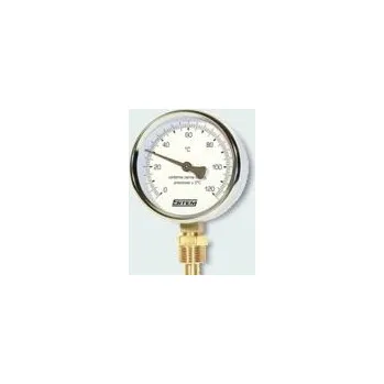 Ventil SITEM teploměr se sp.napojením a s jímkou (75mm), D = 80 mm, 0 - 60°C