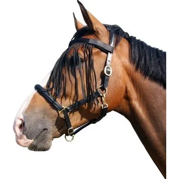 Koňská maska proti hmyzu Q-essentials Třásně proti mouchám Q-essentials, černé COB