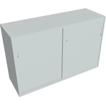 Kancelářský vozík HOBIS kancelářská policová skříň - SZ 2 120 02, zámek Huwill, šedá + doprava zdarma