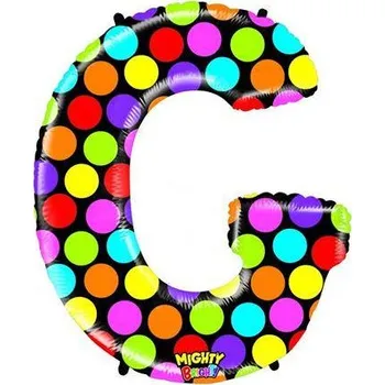 Balónek Nafukovací balónek písmeno G barevné 102 cm - Grabo