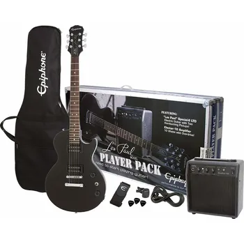 Elektrická kytara Epiphone Les Paul Player Pack Ebony