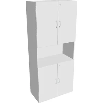 Kancelářský vozík HOBIS kancelářská policová skříň - DZ 5 80 05, zámek Huwill, bílá + doprava zdarma