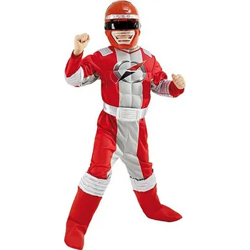 Karnevalový kostým Rubies USA Power Ranger Red Muscle Chest - licenční kostým D varianta: S 3 - 4 roky