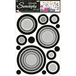 Anděl Přerov Samolepky na zeď kruhy černé, 60x42cm