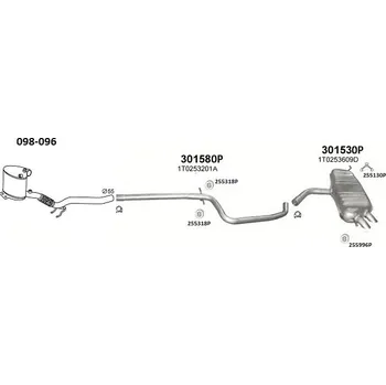 Filtr pevných částic filtr pevných částic Bosal 098-096