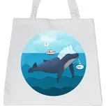 BIO plátěná taška s potiskem Taška Sleeping Whale