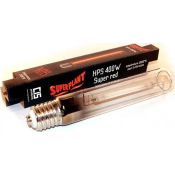 Teraristika Výbojka Superplant Super Red 400 W (Superplant Super Red 400 W, je spolehlivá výbojka s rozšířeným červeným světelným spektrem.)