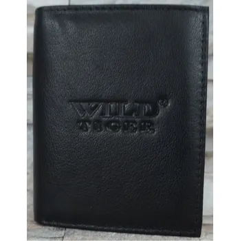 Peněženka Pánská kožená peněženka WILD TIGER do výšky Barva: Černá