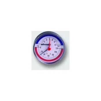 Ventil termomanometr se zadním napojením, 0 - 120°C, 0 - 4 BAR