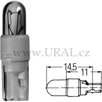 Autožárovka Žárovka W2,3W (12V, 2,3W, W2x4,6d)