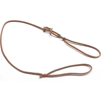 Vodítko pro psa Vodítko předváděcí do ruky kulatá kůže přírodní VO72