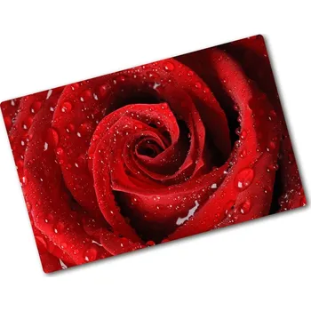 Kuchyňské prkénko Deska na krájení skleněná Kapky na růži