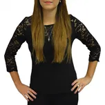 Společenská halenka Ina krajka černá Velikost Ina: 56