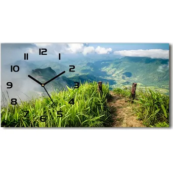 Hodiny Skleněné hodiny na stěnu Stezka na vrcholu
