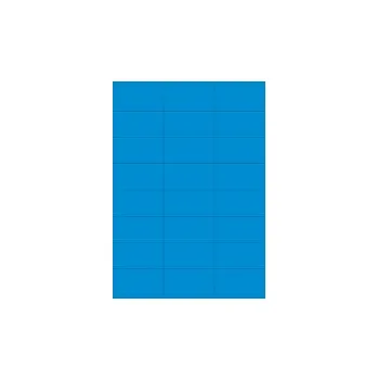 Samolepící etiketa Modré lepící štítky 70x36 mm, balení 100ks modrá