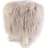 Taburet Stoklasa Taburet chlupatý béžový
