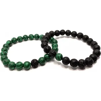 Šperk Krásné náramky Náramky pro páry - Malachit