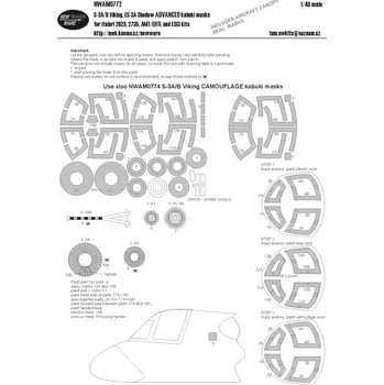 Plastikový model New Ware 1/48 Mask S-3A/B Viking, ES-3A Shadow ADVANCED