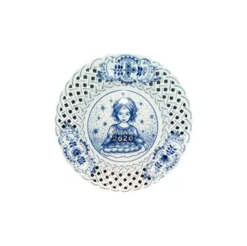 Talíř Český porcelán Výroční talíř 2020 cibulák, závěsný 18 cm