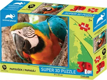 3D puzzle Prime Papoušek 3D 48 dílků