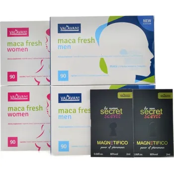 Přírodní produkt Valavani Maca women 2x + men 2x + secret scent pro ženy a pro muže