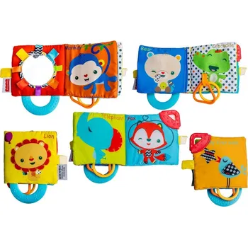 Fisher Price Baby textilní knížka zvířátko s aktivitami pro miminko Hračka pro nejmenší Fisher Price Baby textilní knížka zvířátko s aktivitami pro miminko