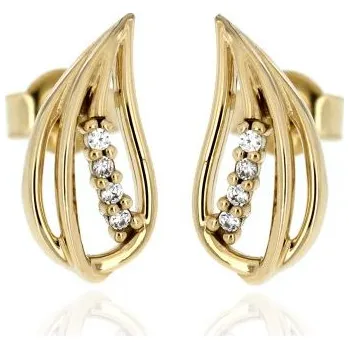 Náušnice Zlatnictví U Kostela Zlaté náušnice lístečky 2295 485469817