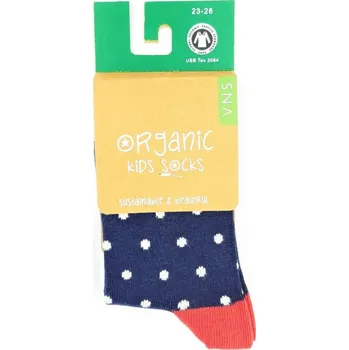Dětské ponožky VNS Organic kids Dot navy, VNS Organic socks 27-30