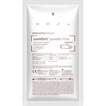 Vyšetřovací rukavice MERCATOR MEDICAL COMFORT – Operační nepudrované latexové rukavice tělové sterilní Velikost operačních rukavic: 7,5