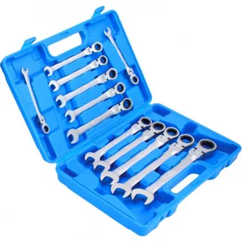 Klíč SATRA Očkoploché klíče ráčnové kloubové 8-22mm