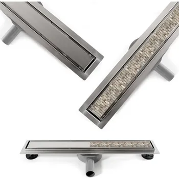 Odvodňovací žlab Odtokový sprchový žlab One Pur včetně nerez roštu, 70 cm, ID31113