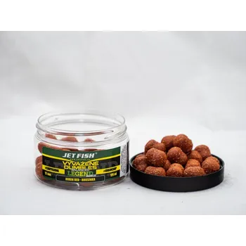 Boilies JetFish JET FISH 200ml -12mm Legend Range Vyvážené boosterované Dumbles : ROBIN RED_BRUSINKA