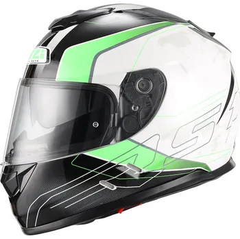 Helma na motorku NZI Integrální motocyklová přilba Symbio Duo ARESONE zelená Velikost: L