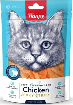 Pamlsek pro kočku Wanpy Cat Soft Chicken Jerky Strips for Cat 80 g