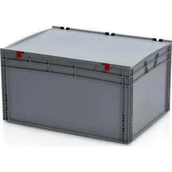 Přepravka na jídlo Přepravka EURO s víkem 80x60x43,5 uzavřený úchyt