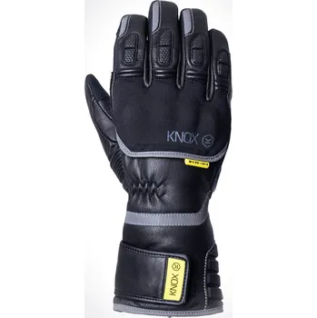Moto rukavice Zimní kožené motocyklové rukavice Knox ZERO 3 černé Velikost: S