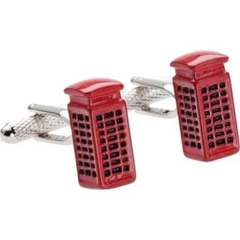 Manžetový knoflíček Manžetové knoflíčky červená telefonní budka Londýn, Velká Británie