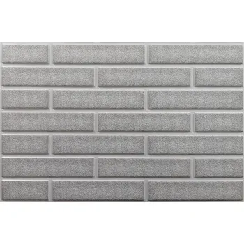 Obklad Obkladové panely 3D PVC 06 cihla světle šedá s bílou spárou