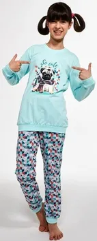 Dívčí pyžamo Cornette 594/116 So Cute tyrkysové 98-104