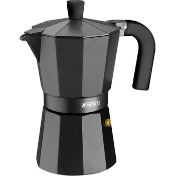 Moka konvice Moka konvice Vitro Noir - 9 šálků Monix BRM640009 (Monix BRM640009 Moka konvička na přípravu silné kávy)