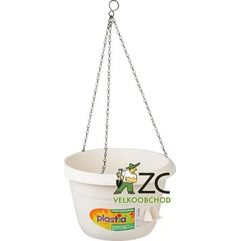 Květináč PLASTIA - SIESTA závěsný květináč slonová kost Míra: Ø 30 cm