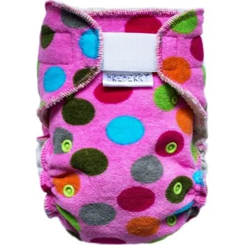 Plenkové kalhoty Noční plena Breberky na suchý zip, puntíky