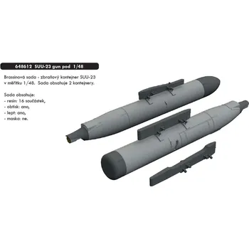 Volný čas Eduard 1/48 SUU-23 gun pod