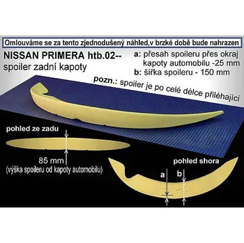 Auto-moto Spoiler zadních dveří spodní, NISSAN Primera, 02-> HB (75.313)