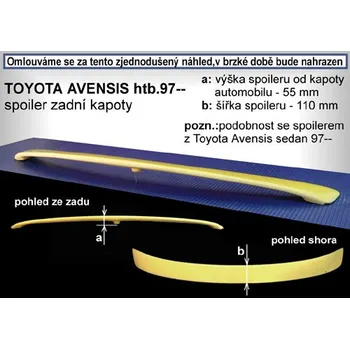 Auto-moto Křídlo na kapotu, TOYOTA Avensis, 09/97-03/03 (86.307)