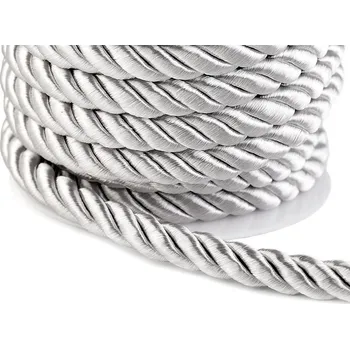 Příze Šňůra kroucená Ø10 mm, barva 1 stříbrná