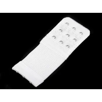 Prodloužení obvodu podprsenky šíře 40 mm trojřadé, barva 1 bílá