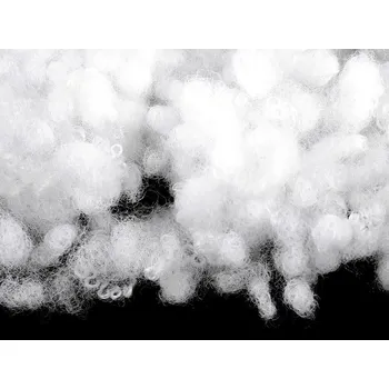 Výplň - kuličky z dutého vlákna bělené 1 kg, barva bílá