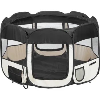 ohrádka pro psa tectake 400734 Zvířecí ohrádka s taškou černá 64 x 115 x 115 cm