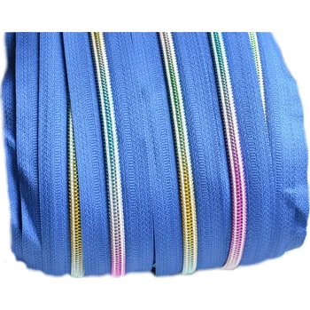 Duhový zip spirálový No 5 metráž modrá královská, barva Modrá královská